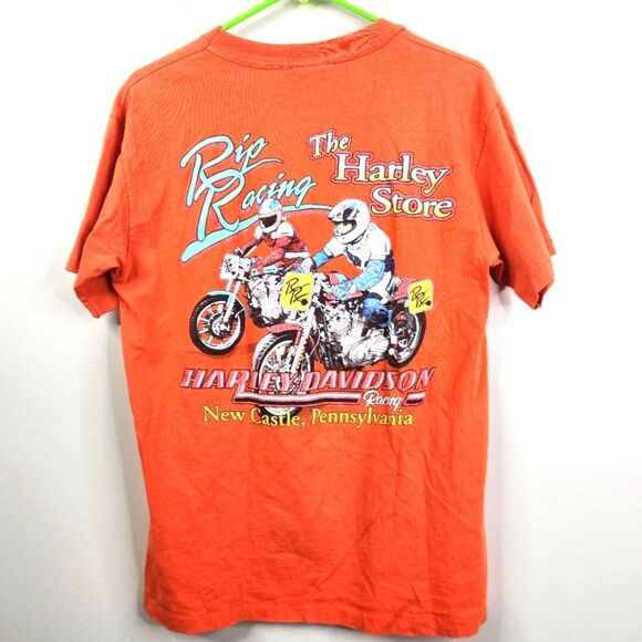 Vintage 90s Harley-Davidson VR 1000 Double Sided Single Stitch Graphic Tee M - Picture 2 of 10